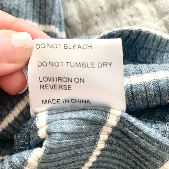 Pink Lily All Your Love Blue Striped Romper - Picture 7 of 8